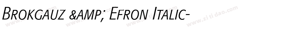 Brokgauz & Efron Italic字体转换